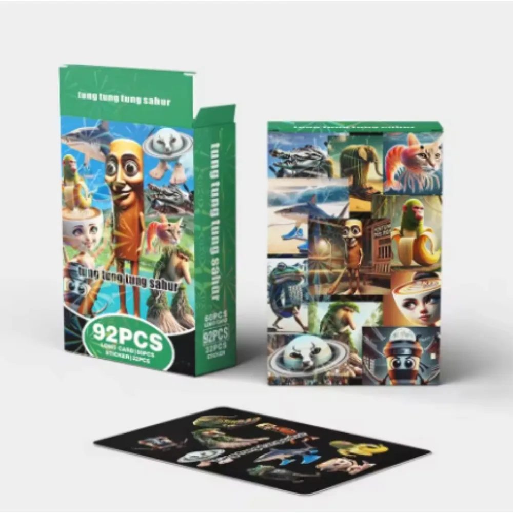 92 pz montagna e mare classico Tralalero Tralala Carte Anime Gioco di carte Collezione di foto Bambini Festa Cosplay Raccogli foto Regalo