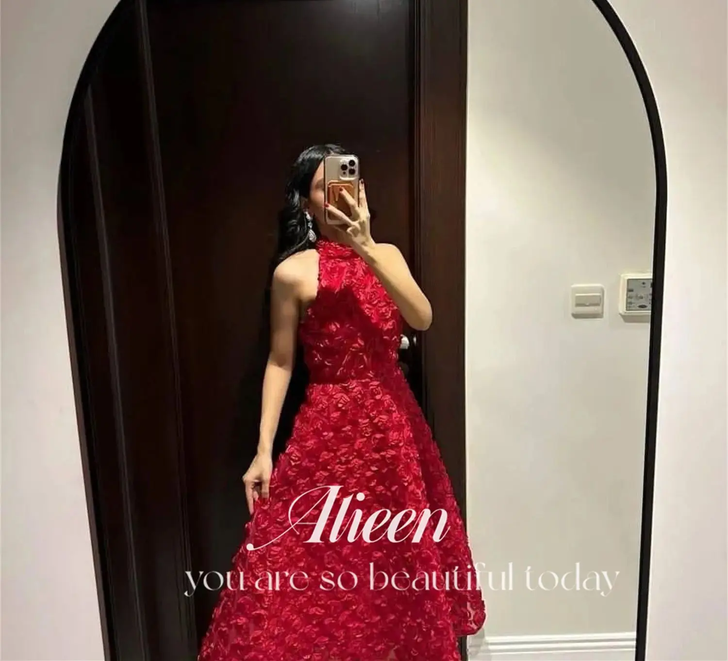 Aileen Eid Al-fitr Luxurious Line A Evening Dress 3D Flowers Quinceanera Dresses Gala Womens Elegant Party Women 2024 Luxury New