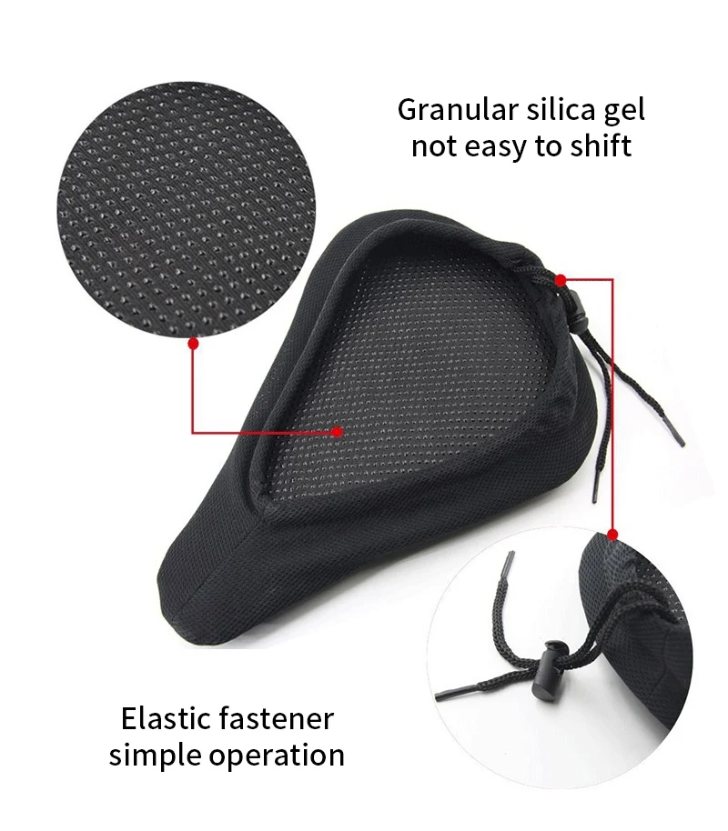 Breathable Bicycle Seat Cover MTB Bike Soft Thickened Saddle Seat Cushion Cycling Sponge Pad Cushion Cover Riding Accessories