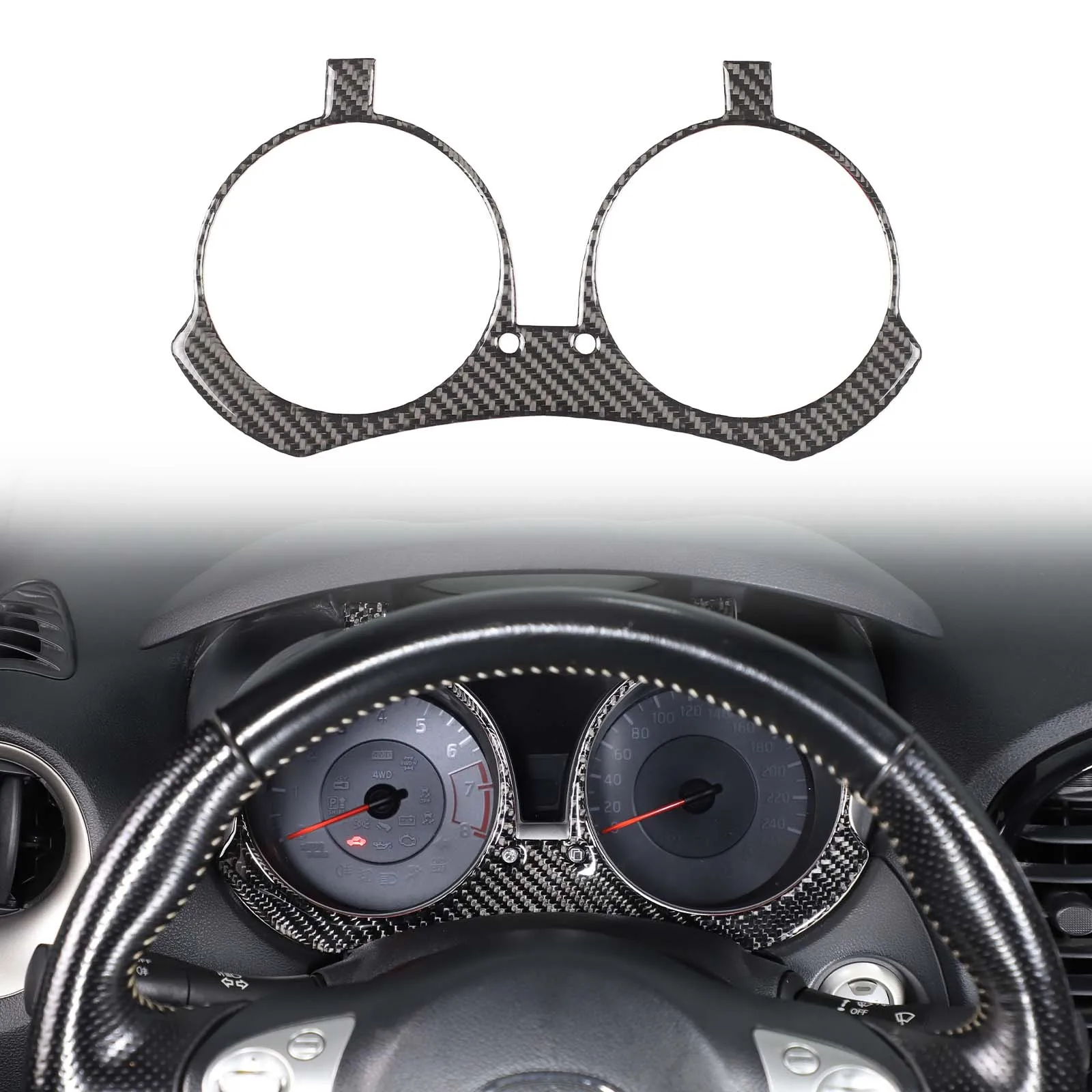 

For 2011-2019 Nissan JUKE Infiniti ESQ Soft Carbon Fiber Car Dashboard Display Frame Panel Trim Sticker Car Accessories