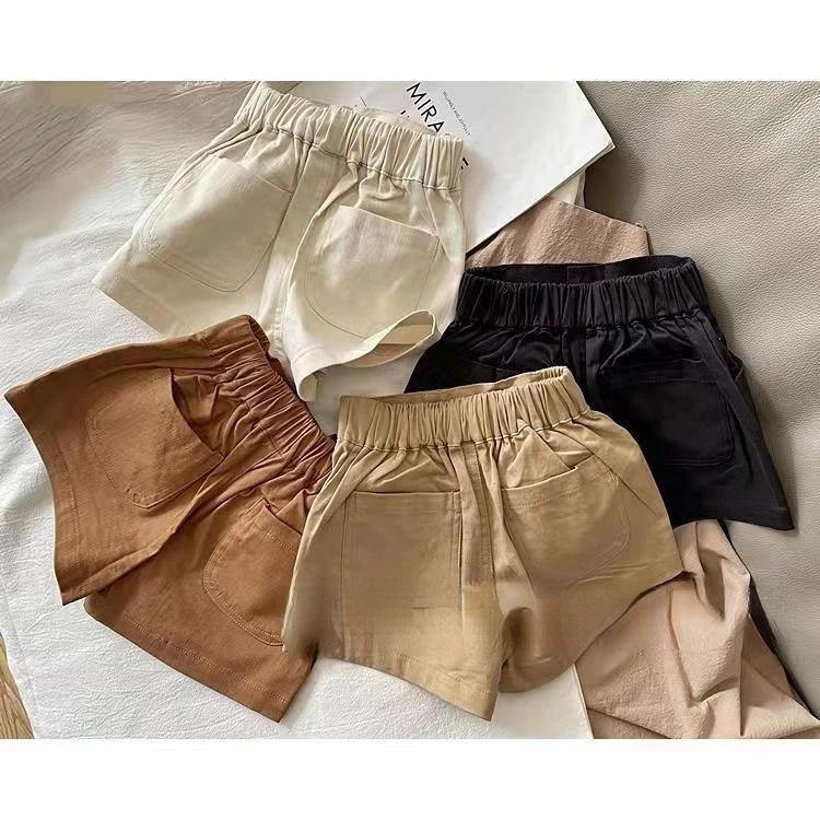 Baby Pants Kids Summer Shorts Boys and Girls 2022 Korean of Handsome Shorts Baby Big Pocket All-match Loose Pants