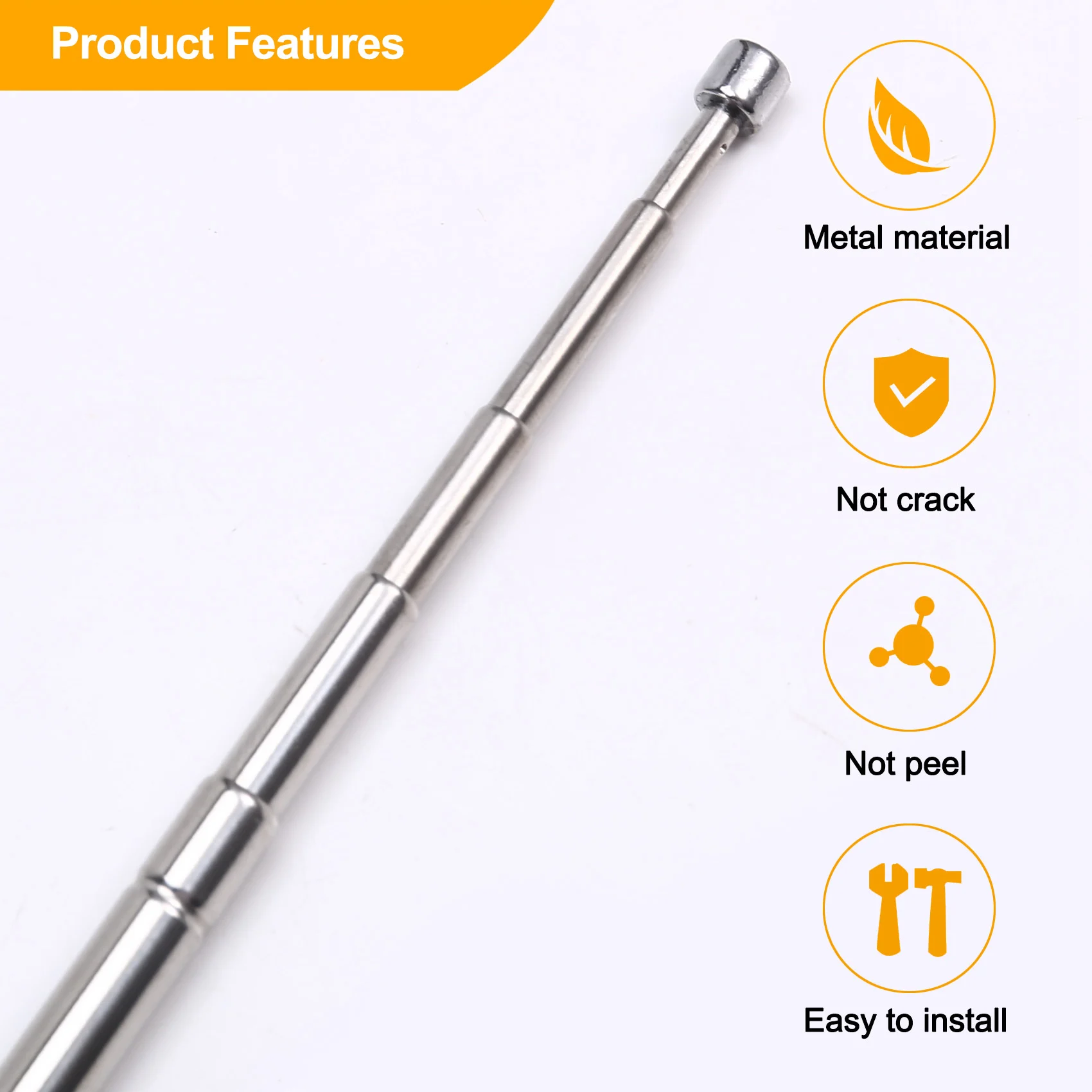 A98Z 5.6M Whip Pull Rod Antenna For  Radio Positive V Antenna GP Antenna Telescopic Antenna DIY M10 Shortwave Antenna