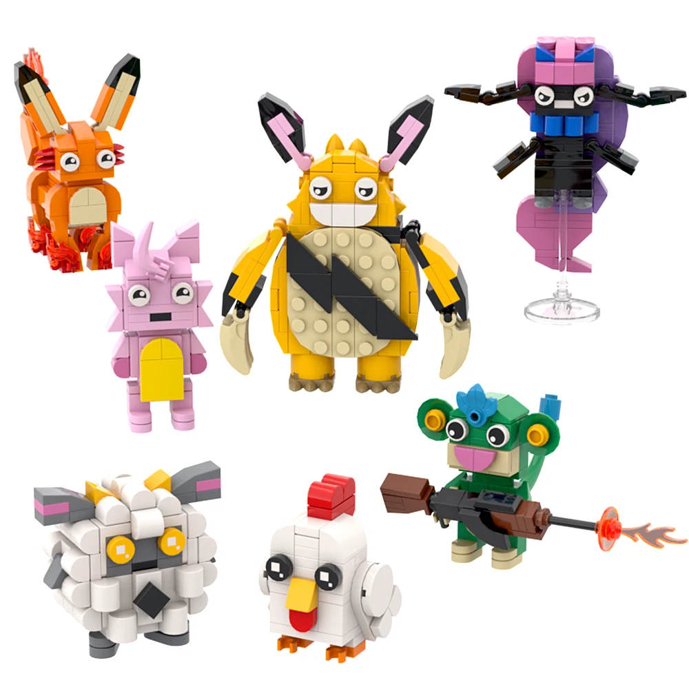 MOC Palu Fantasy Beast Doll Model Building Blocks Cute Elf Pet Animal Mount Game Figure Assembled Brick Toy DIY Creative Gift