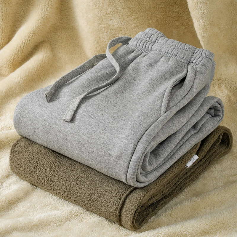 DUKEEN 500G ヘビーウェイト メンズ フリース ジョガー スウェットパンツ 秋冬 ベーシック 無地 厚手 スポーツ ロングパンツ メンズ服