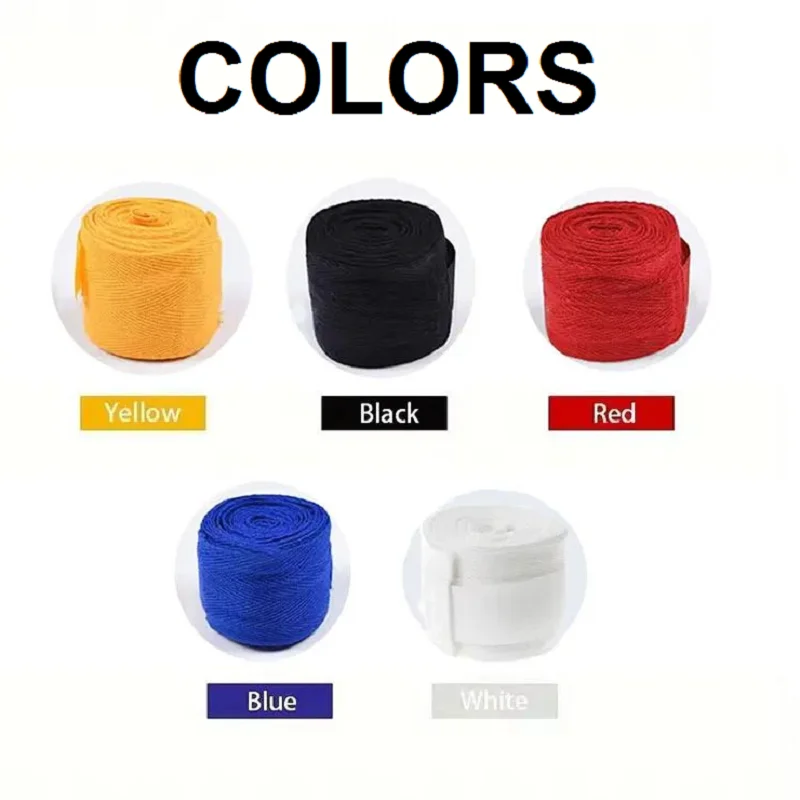 2 Stück 2,5 oder 5M Boxbandagen aus Baumwolle, Sportbandagen für Sanda, Kickboxen, MMA, Handschuhwickel, Gürtel, Boxsport-Bandage – Detail 7