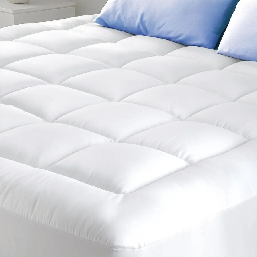 

Full Size Mattress Topper 100 Cotton Top Mattress Pad for Back Pain Relief Breathable amp Naturally Cooling for Hot Sleepers, Wh