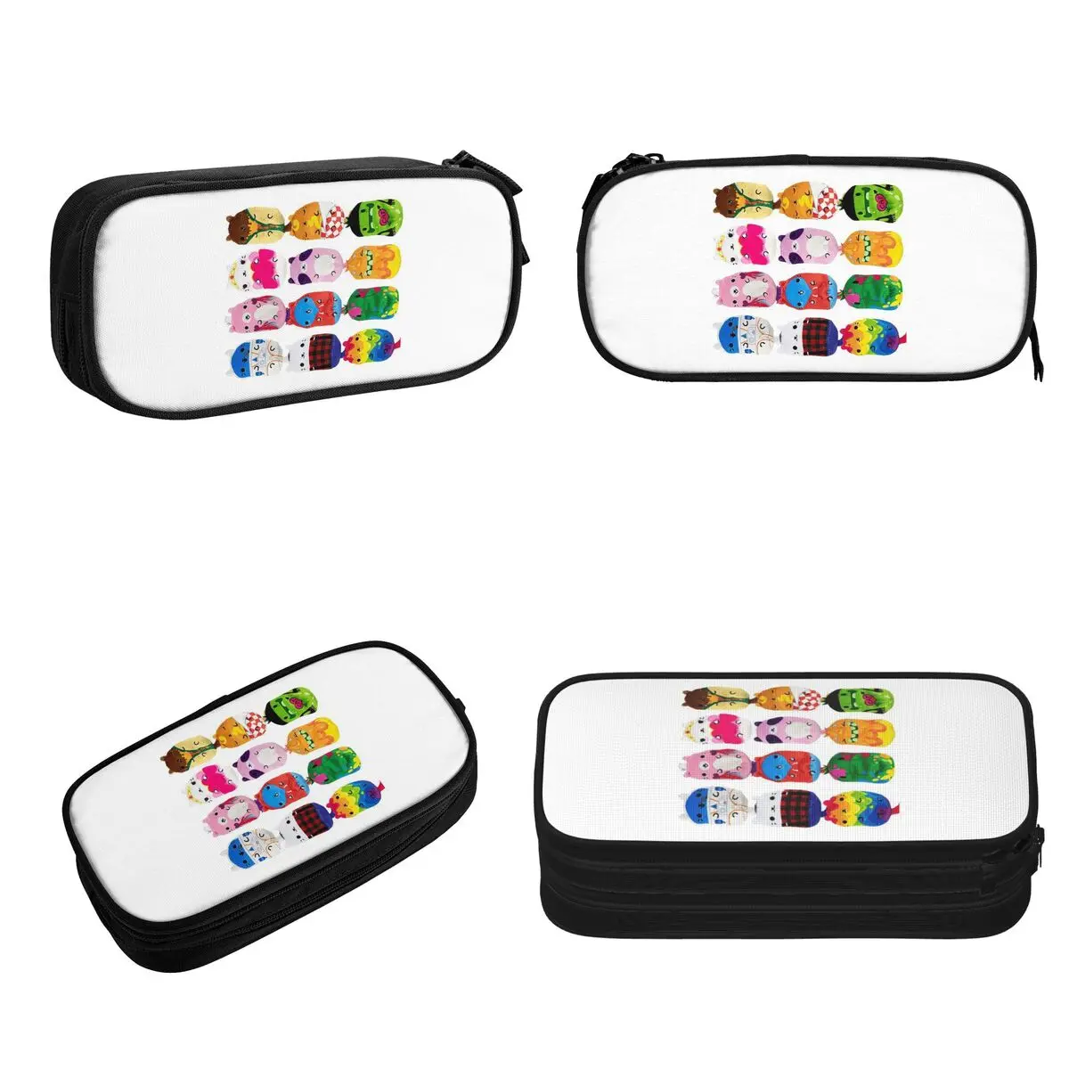 القطط مقابل المخللات 4in القطيفة - كرني القط مقلمة أكياس القلم صندوق القلم قلم رصاص الحقيبة للبنين بنات طالب القرطاسية مكتب المدرسة