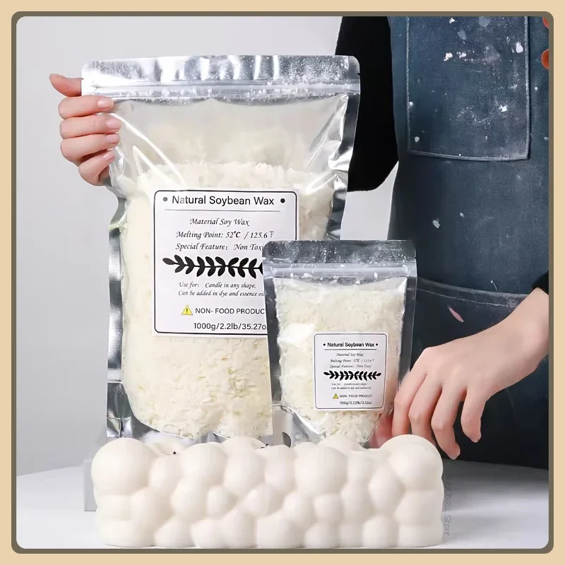 250 جرام/1 كجم شمع الصويا النقي مادة البارافين قبل الصويا الشمع الأساسية أصباغ الروائح شمع البارافين النقي لتقوم بها بنفسك الشموع اليدوية الحرف