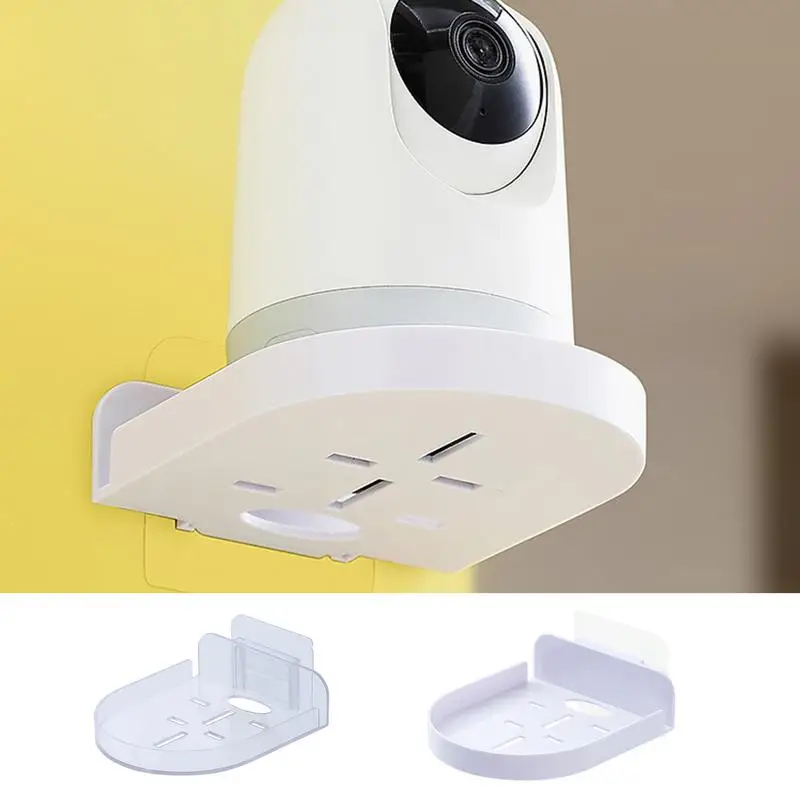 Soporte de pared para Monitor de cámara, estante para cámara sin taladro, estante de pared pequeño con cámaras de seguridad adhesivas, estante flotante pequeño sin taladro