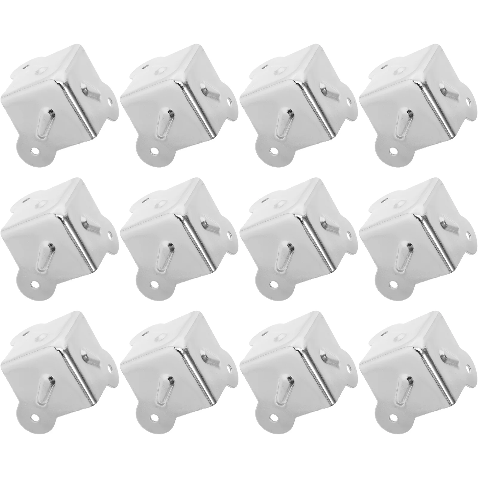 

12Pcs Metal Corner Protectors Three-Pronged Edge Guards 34Mm Flat Wraparound for Toolboxes Flight Cases Speaker Cabinets