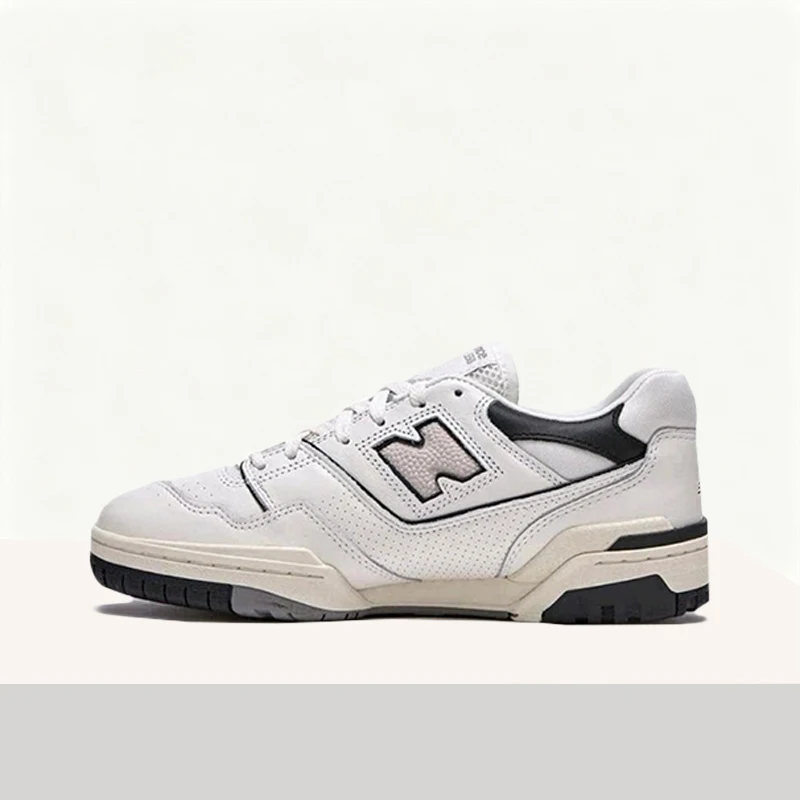 New Balance NB550 Unisex White/Black Retro Basketball Shoes– Trendy Non-Slip Lightweight Sole & Durable Comfortable Fit BB550LWT