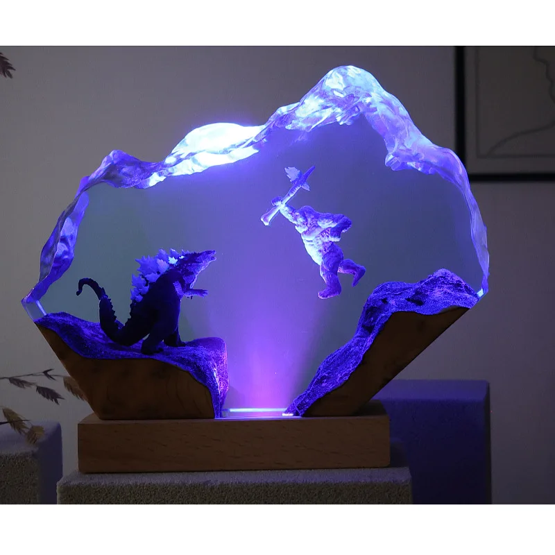 Creative Christmas Micro Landscape Resin Night Light European Christmas Gift Ornament