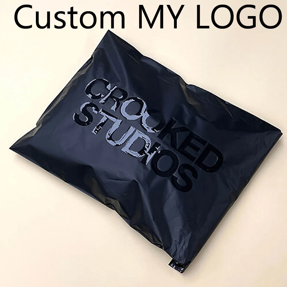 custom mailer with logo black clothing packaging mailing bags courier shipping envelope mailer bag