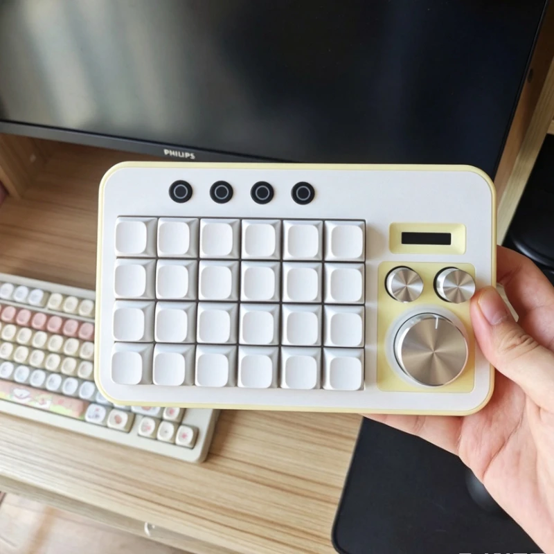 CM30 Minimalist Wired Keyboard Customized RGB Macro Programming Designer Professional Knob Mechanical Keyboard for Gaming Office