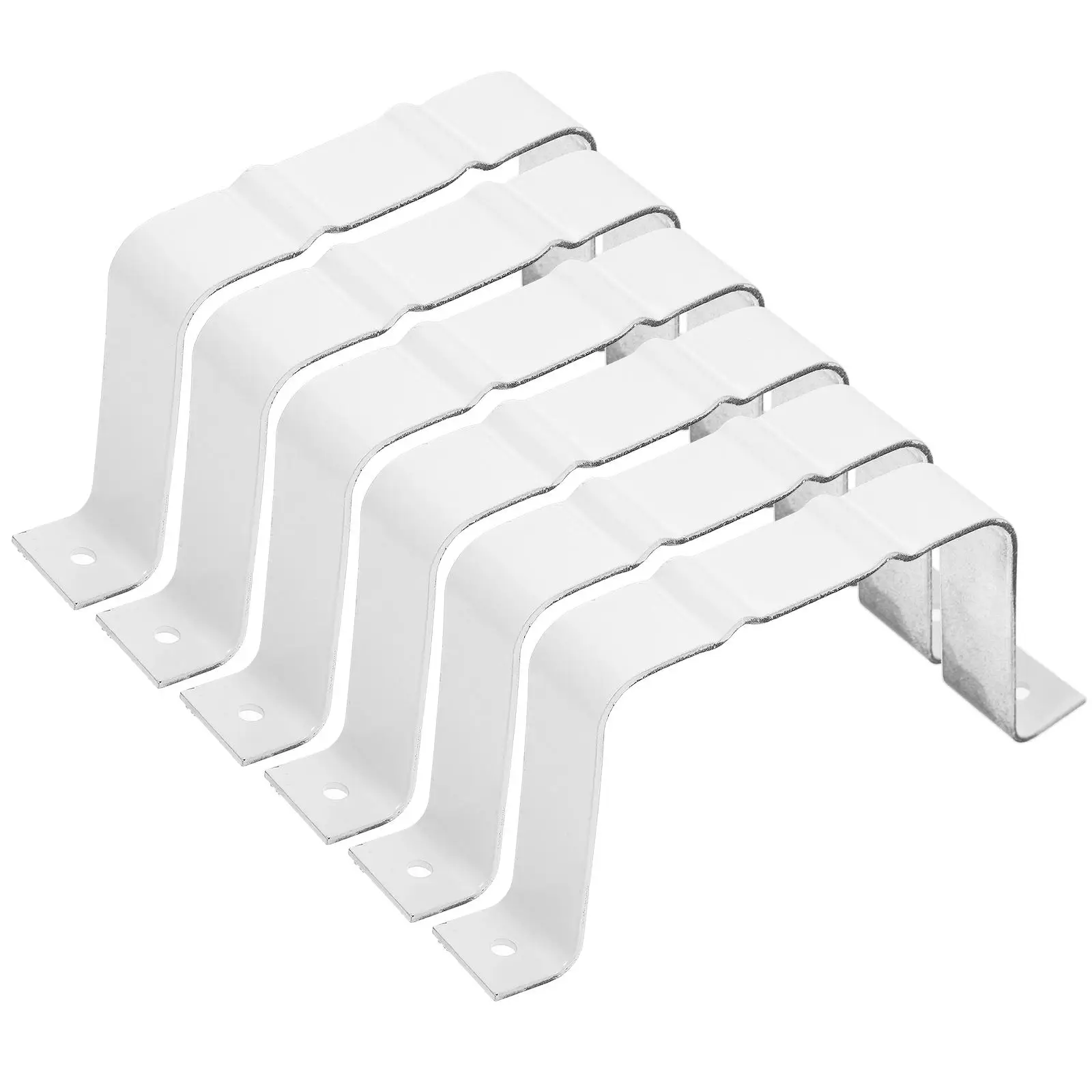 

1 set White 100X80 Aluminum Alloy Locator Gutter Brackets Downspout Adapter Extension Hidden Strap Durable Precise Household