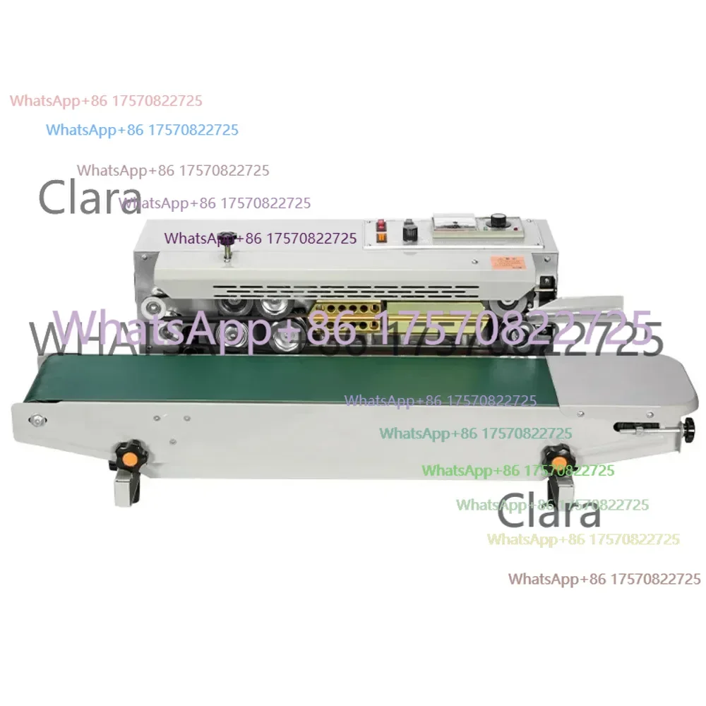 Clara Tools Store220V 500W FR900 Fully Automatic Sealing Machine Continuous Commercial Sealing Machine Plastic Aluminum Foil Tea