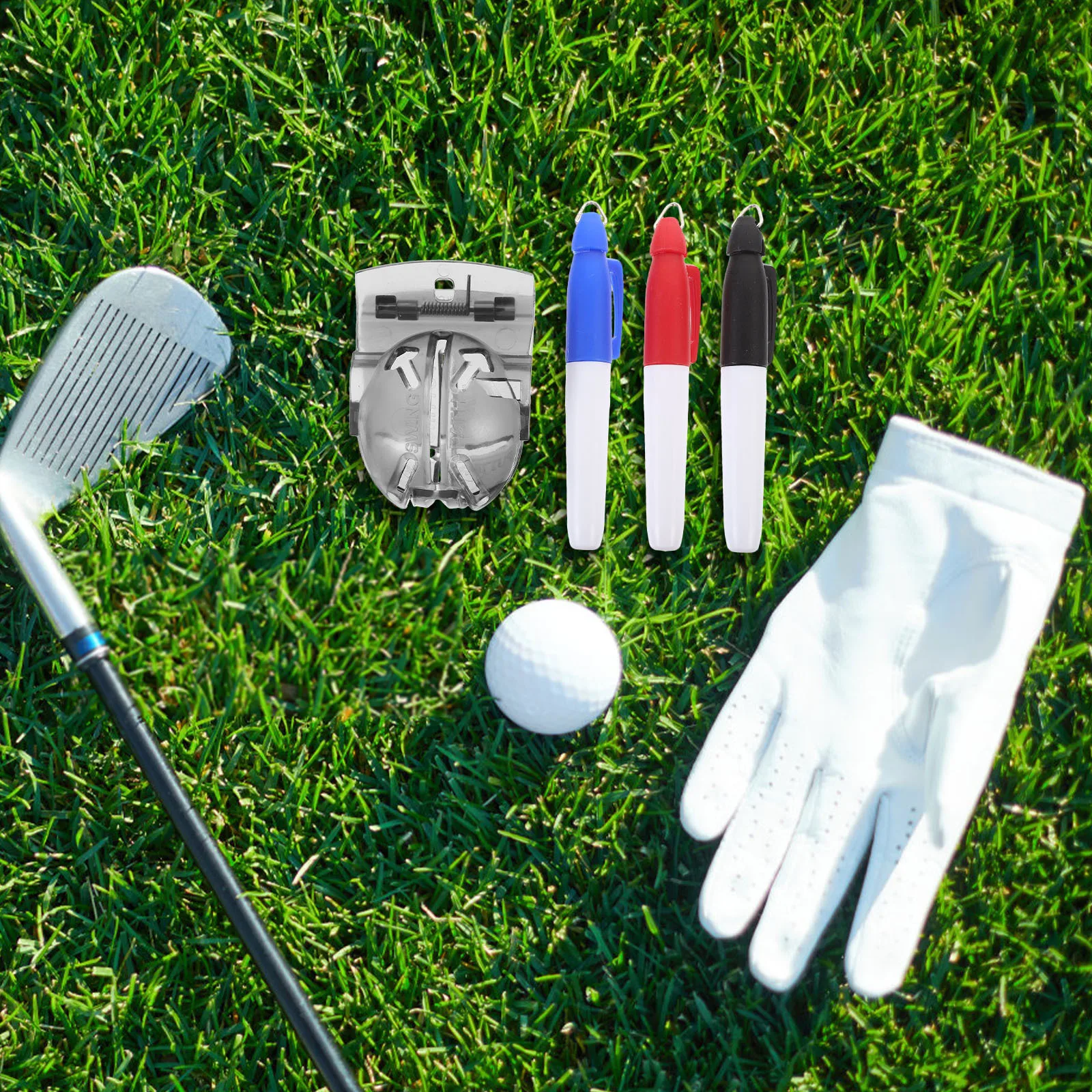 

1Set Golf Ball Drawing Marker Durable Alignment Stencil Practical Ball Liner Clip Tool for Accurate Golfing Putting Outdoors
