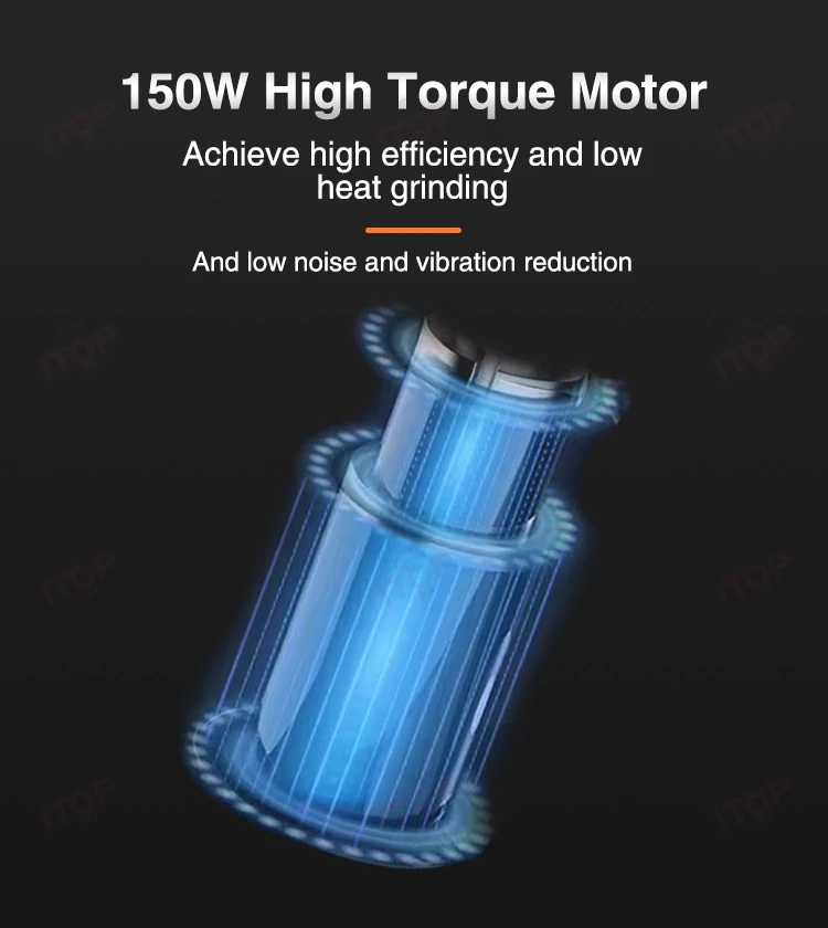 Molinillo de café eléctrico ITOP CG63D, 63MM, eliminación estática de rebabas cónicas, molinillo de frijol/SOE de un solo origen, ajuste continuo