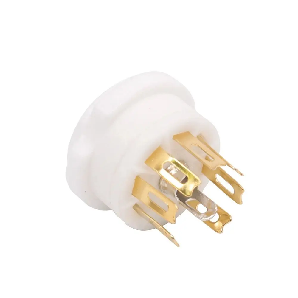 1 unidad de base de válvula B7G de 7 pines con tubo cerámico para montaje en PCB, estañada, GZC7-F GZC7-F-G para amplificador de audio EAA91 EC92 6X4 EZ90 6Z4 EF95