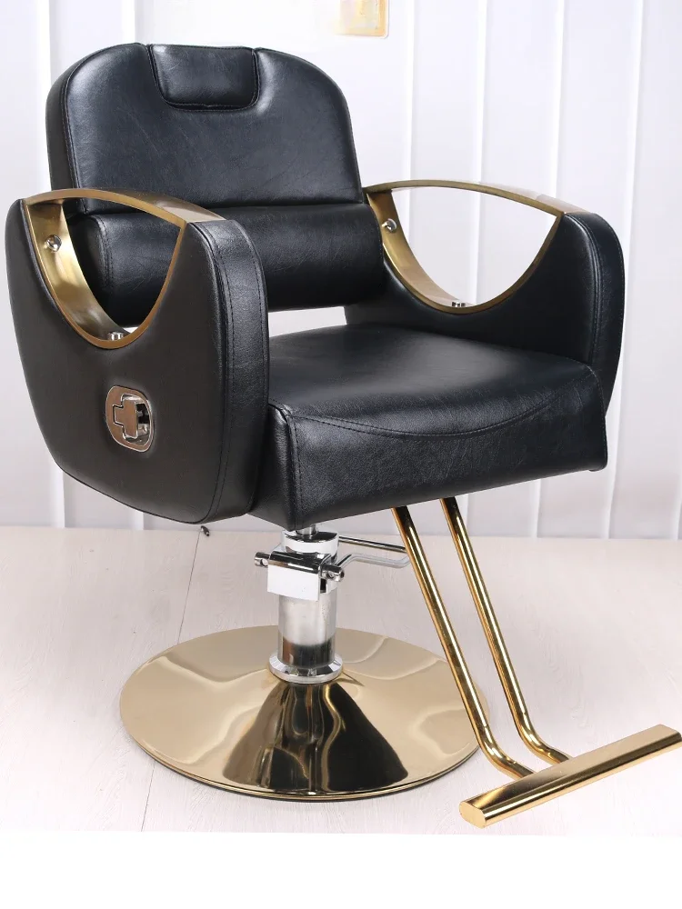 Barbershop Swivel Hairdressing Perm Barber Chair Lift Hair Dyeing Simple Barber Chair Silla De Barbería Salon Furniture