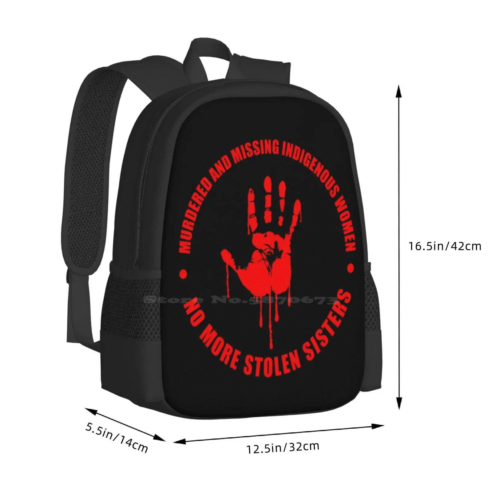 # Mmiw-mochila con diseño de 4 patrones para mujeres musulmanas y perdidas, mochila para estudiantes, para la concienciación sobre la tribu nativa