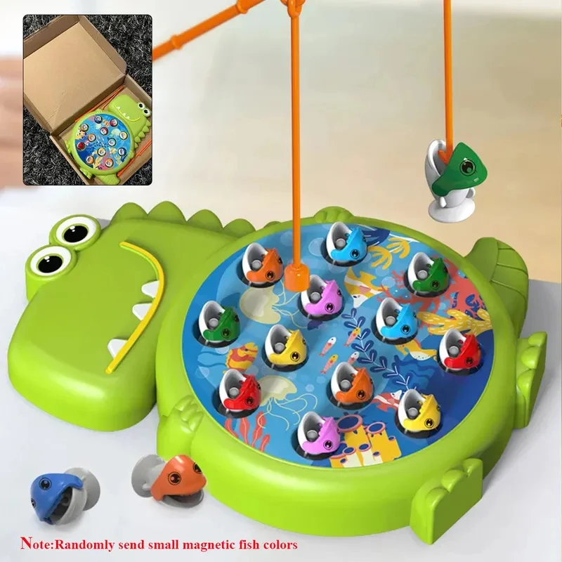 Dinosaur Magnetic Fishing Toy Sensory Non Rotating Educational Baby Toy Gift for Kids Toddlers