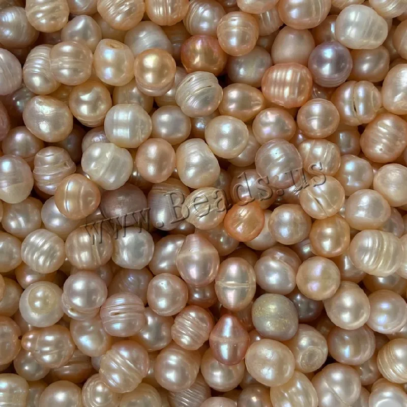 3A Quality 100% Real Natural Freshwater Cultured Pearl Beads Wholesale Loose Beads No Hole Mixed Colors 6.5-10.5mm 500g/Bag