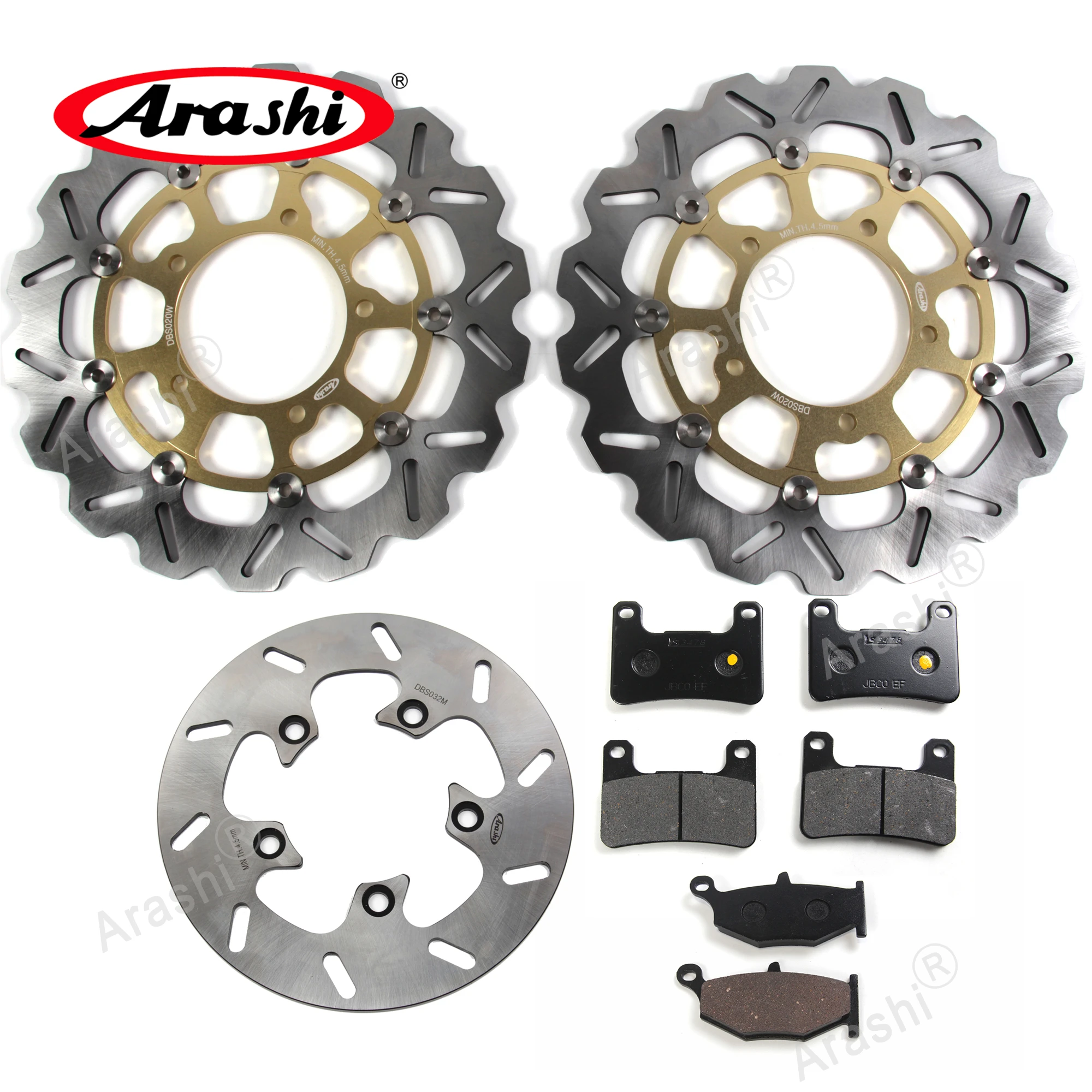 Arashi Voor SUZUKI GSXR750 2006 2007 / GSXR1000 2007 2008 CNC Voor- en Achterrem Schijf Rotor Remblokken GSXR GSX R 750 1000 K7 K8