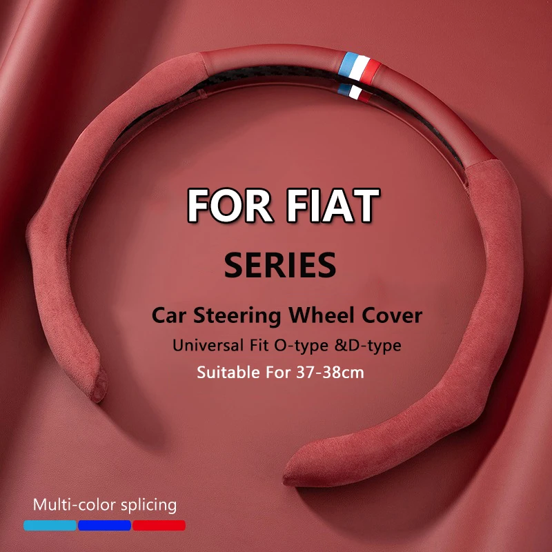 

Car Steering Wheel Cover For Fiat Palio Perla Palio Weekend Siena Anti slip and sweat proof Auto Accessories Suede Leather