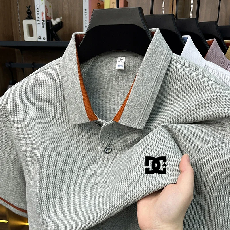Men's high-quality summer short sleeves, quick drying, breathable, casual, business fashion, sports, short sleeves,