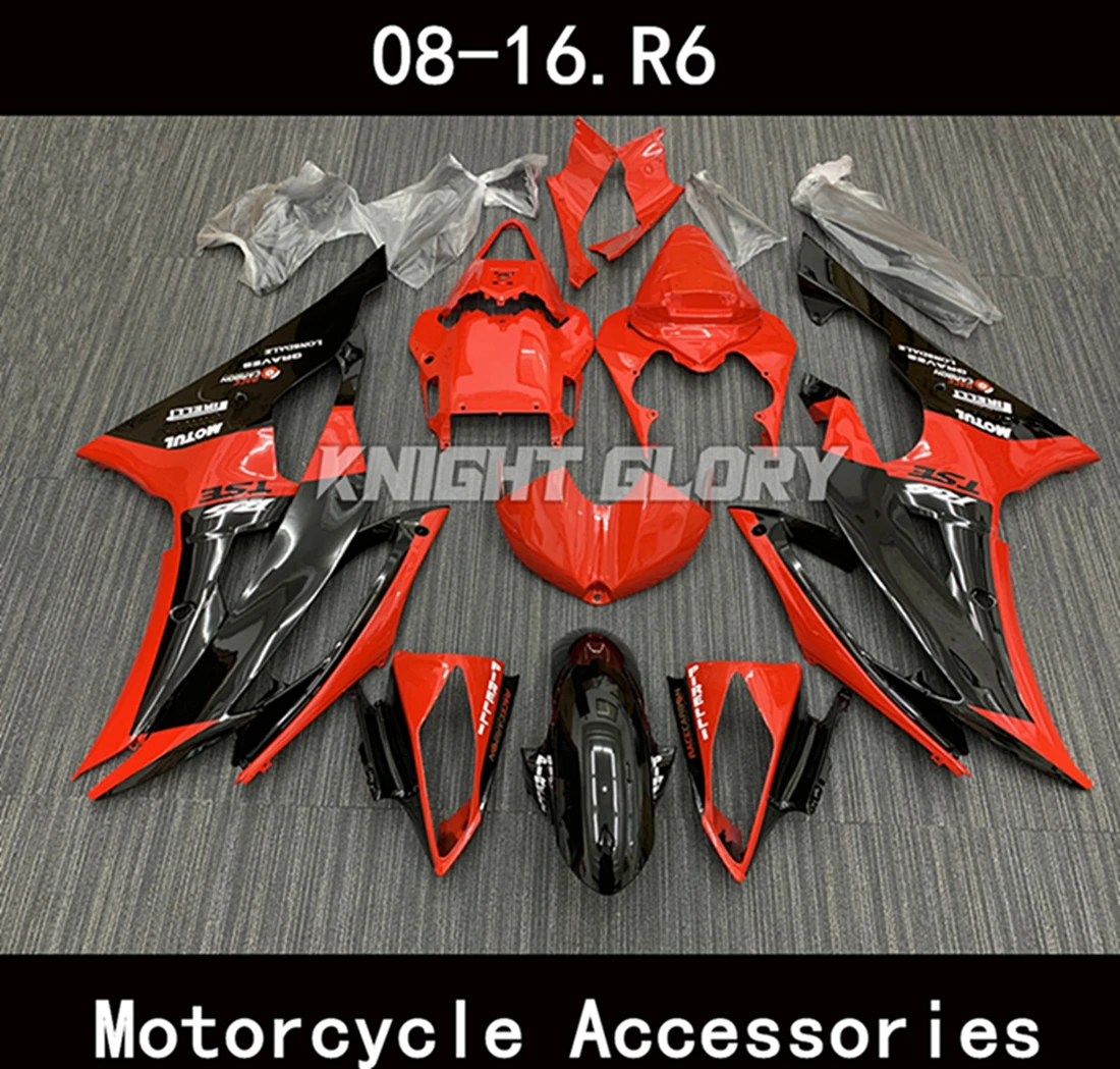 Suitable for YZF-R6 YZF R6  2008 2009 2010 2011 2012 2013 2014 2015 2016 2017 2018 Motorcycle Shell Fairing Spoiler Bodywork Set