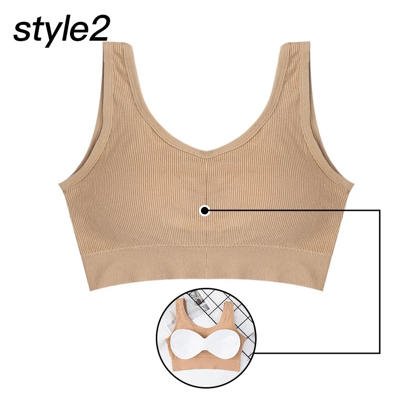 Sexy Wireless Bralette Seamless Women Bra Padded Sleep Tops U-Shaped Back Sports Tube Top Breathable Crop Lingerie Underwear