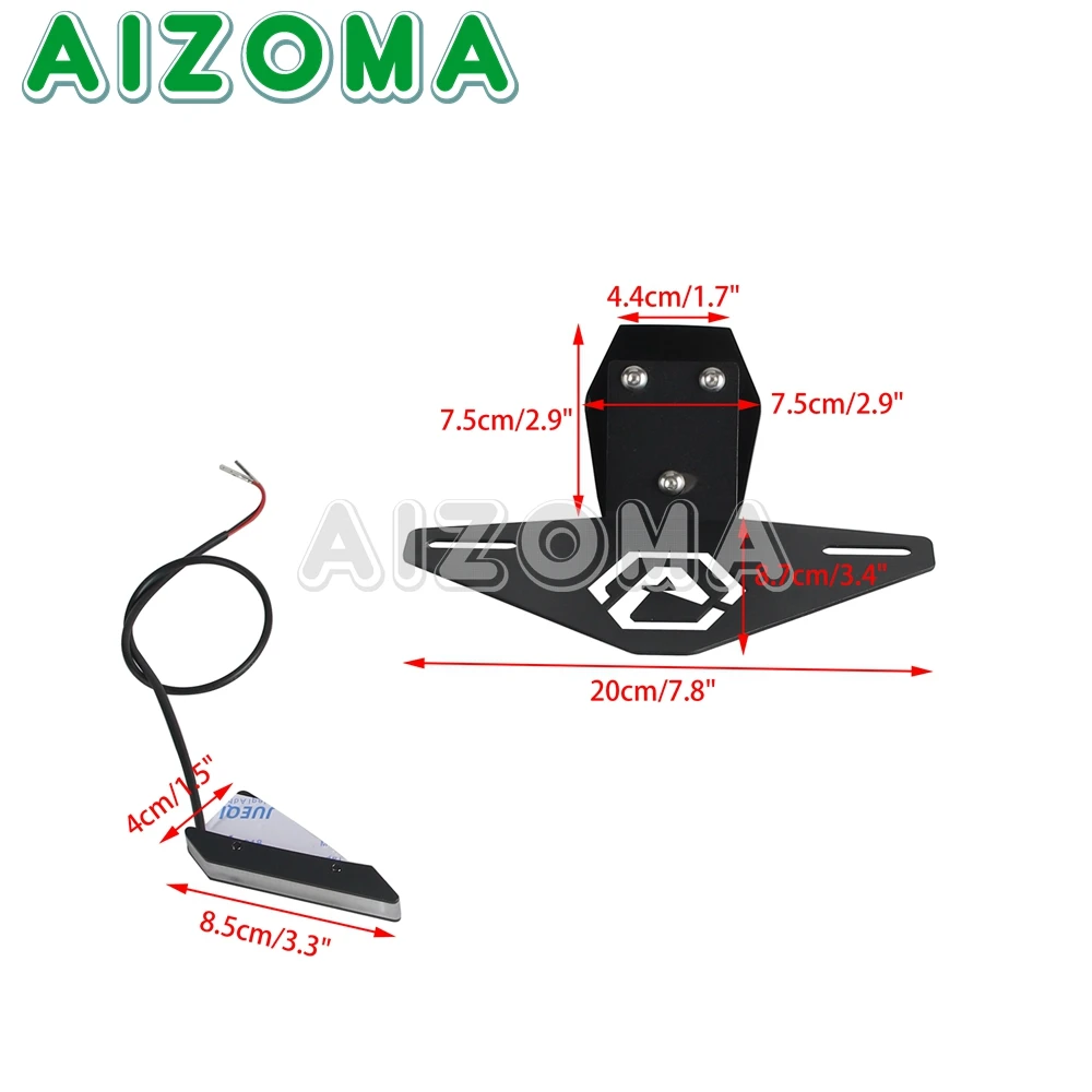 Motorcycle LED Tail Tidy Fender Eliminator License Number Plate Frame Holder Bracket Turn Signal Light For YAMAHA YZF R1 15-22