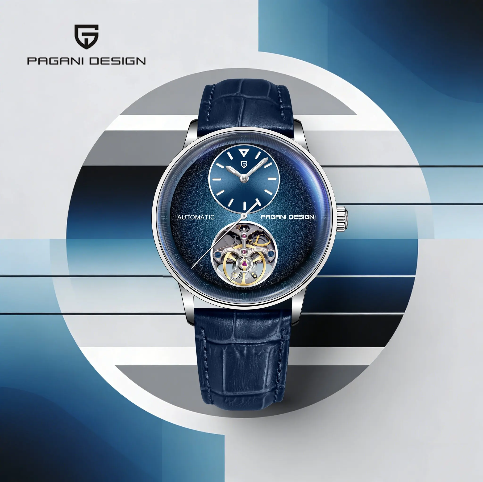 PAGANI DESIGN Vielseitige Luxus-Herrenuhr 42MM Premium Stilvolles Lederarmband 10Bar Taucheruhr Leuchtende Tourbillon-Uhr