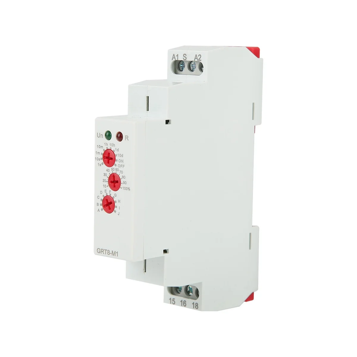 GRT8-M1 Delay Time Relay Multifunctional Timer AC DC Contactor Isolator with 10 Functions DIN Rail Mount AC/DC 12V-240V