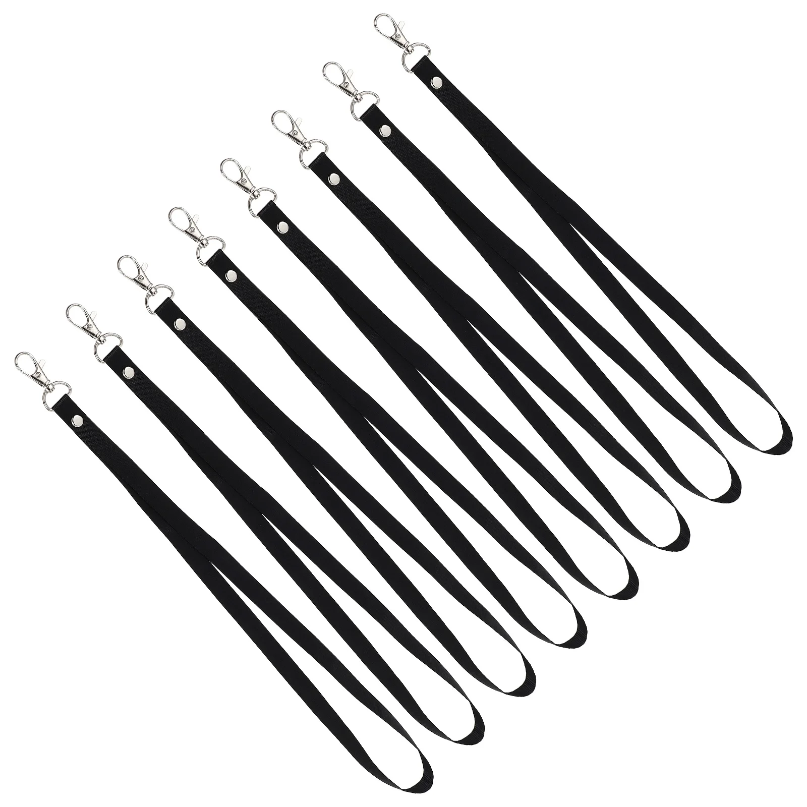 

8Pcs Badge Holder Lanyards Heavy Duty Zinc Alloy Polyester Neck Straps for Work Study Id Cards Hanging Ropes Secure Lightweight