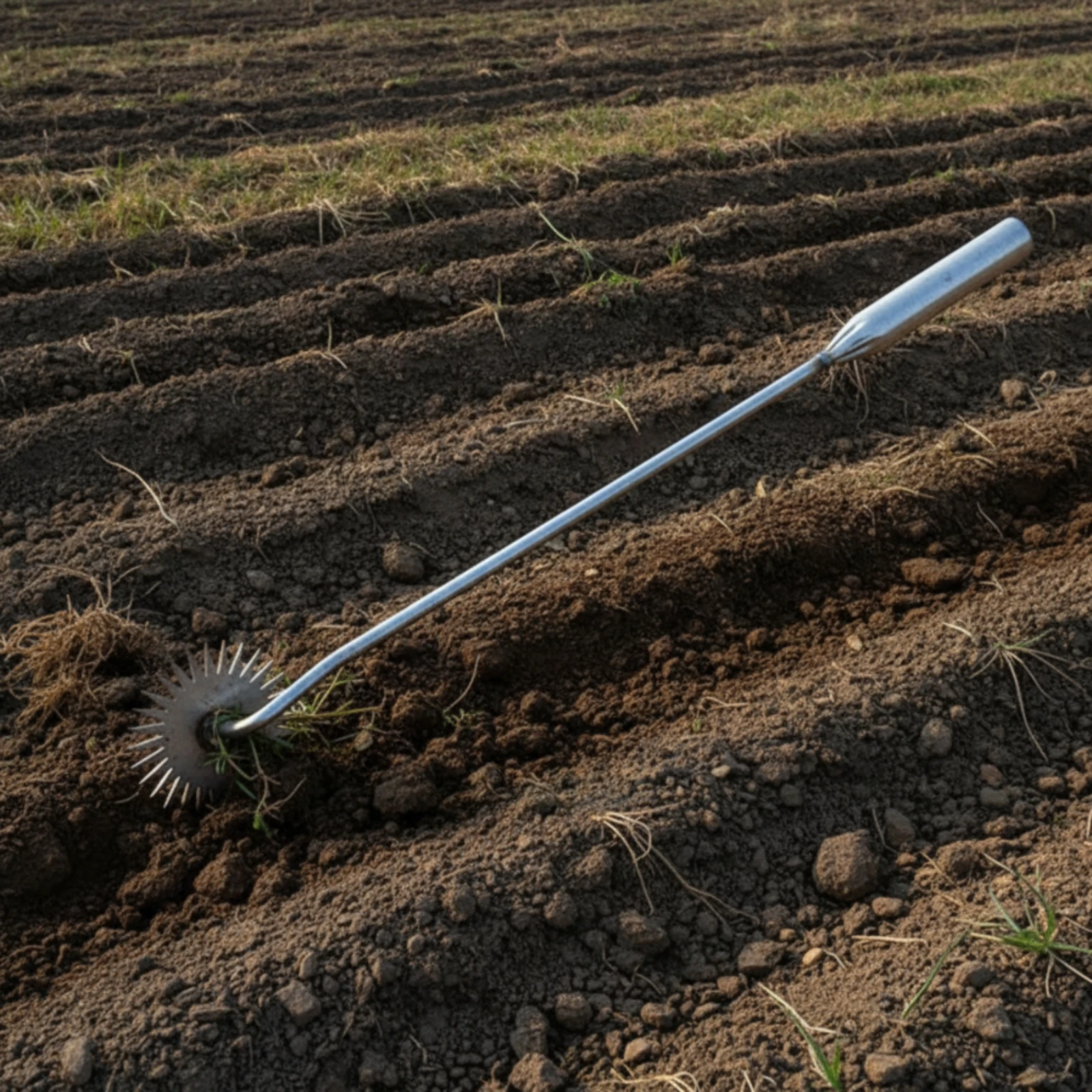 Weed Removal Tool with Long Shaft Sun-shaped Serrated Head Affilate Garden Accessory for Lawns