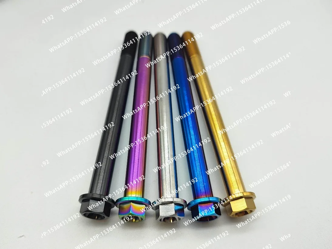 1PC M10 X110mm/120MM/130MM Titanium Screws Flange Head Motorbike Bolts diy modification accessories