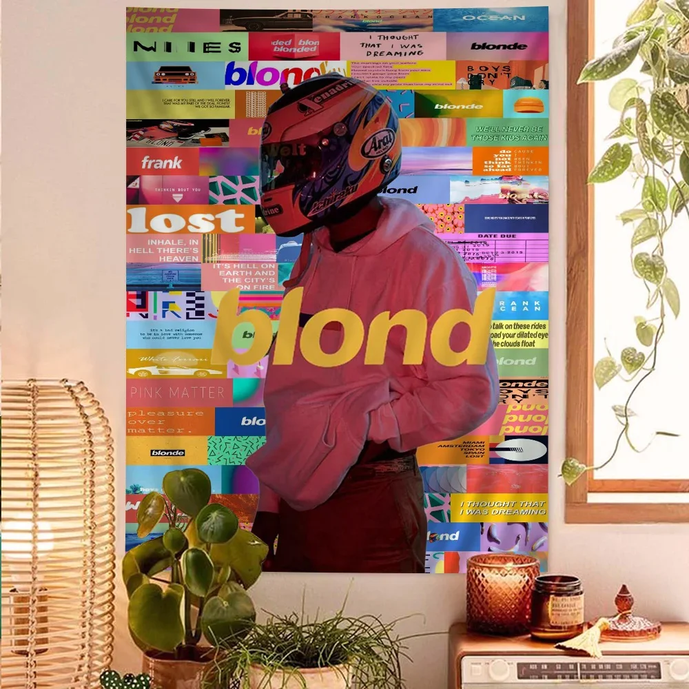 Singer Frank Ocean Blonde Boy Band Music Hanging Bohemian Tapestry for Living Room Home Dorm Decor Japanese Tapestry