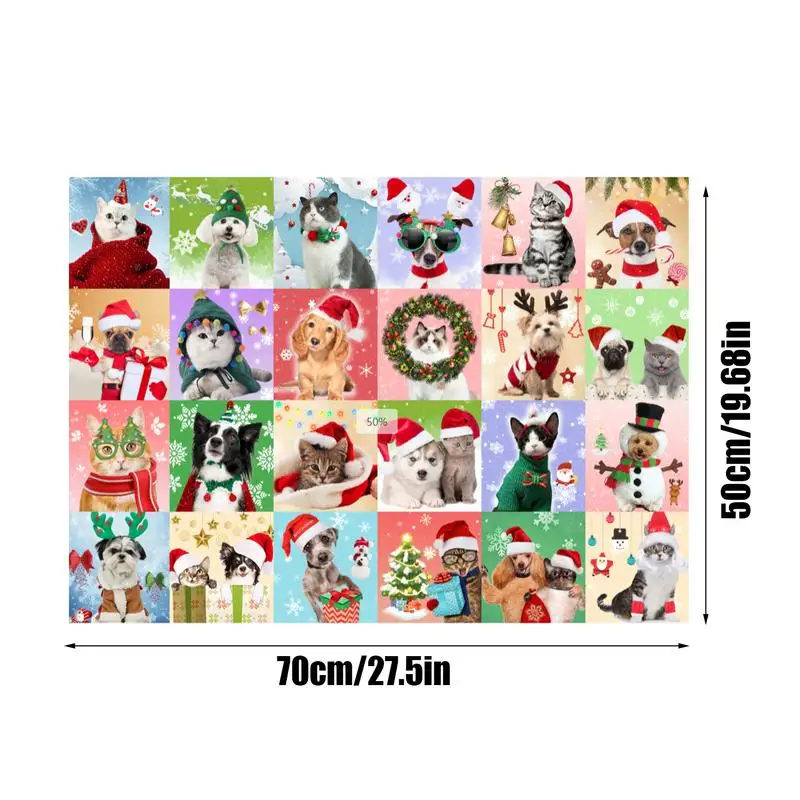Christmas Cats Jigsaw Puzzles Cat Countdown Christmas Puzzle Christmas Countdown Calendar Jigsaw Puzzle For Kids