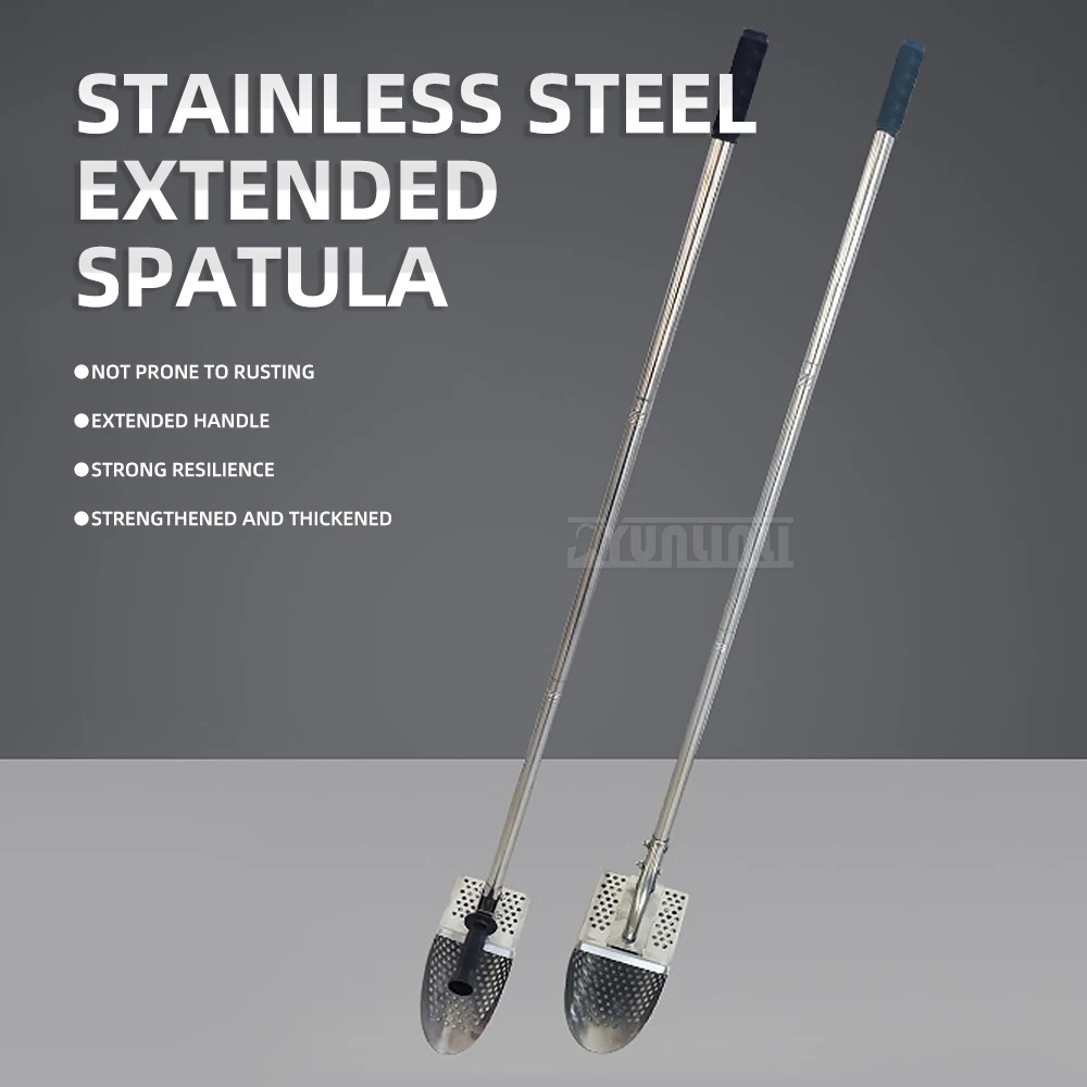 304 Stainless Steel Sand Shovel, Extended Folding Thickened Sand Scoop, Hollow Treasure Digging Gold Panning Tool Full Set