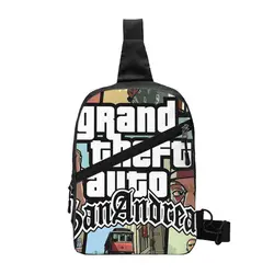 Custom Grand Theft Auto San Andreas Sling Bag Men Cool GTA V Game Shoulder Crossbody Chest Backpack Traveling Daypack