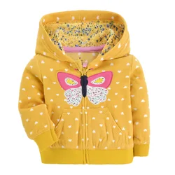 Shaker Fleece Baby Boys Girls Toddler Casual Coat Cartoon Hooded Outfits Kids Sports Cotton Clothes Zip style 9m-2y