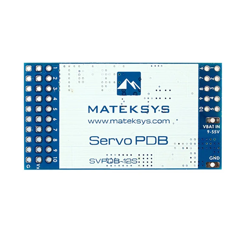 Mateksys SVPD8‑12S or SVPD8‑8S Servo PDB, Over‑Current Self‑Recovery Power Board for RC Quad