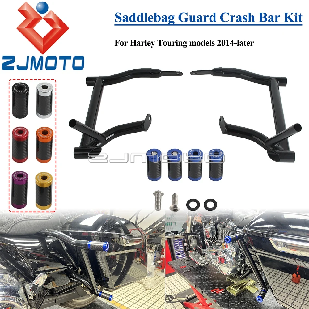 Motorcycle Saddlebag Guard Crash Bar Kit For Harley Touring Electra Glide FLHT Street Glide FLHXS FLHX/I FLTRX FLTR/I FLHR/I 14+