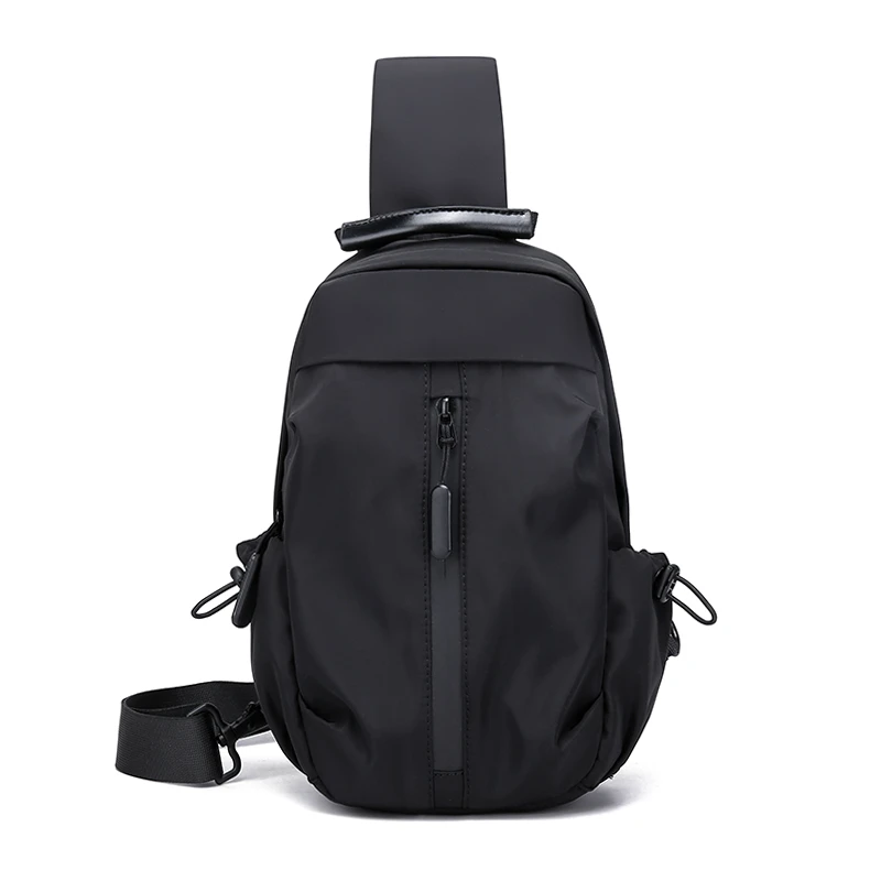

Cross shoulder bag, cross shoulder travel backpack, hiking day bag, chest bag with square pocket on the chest