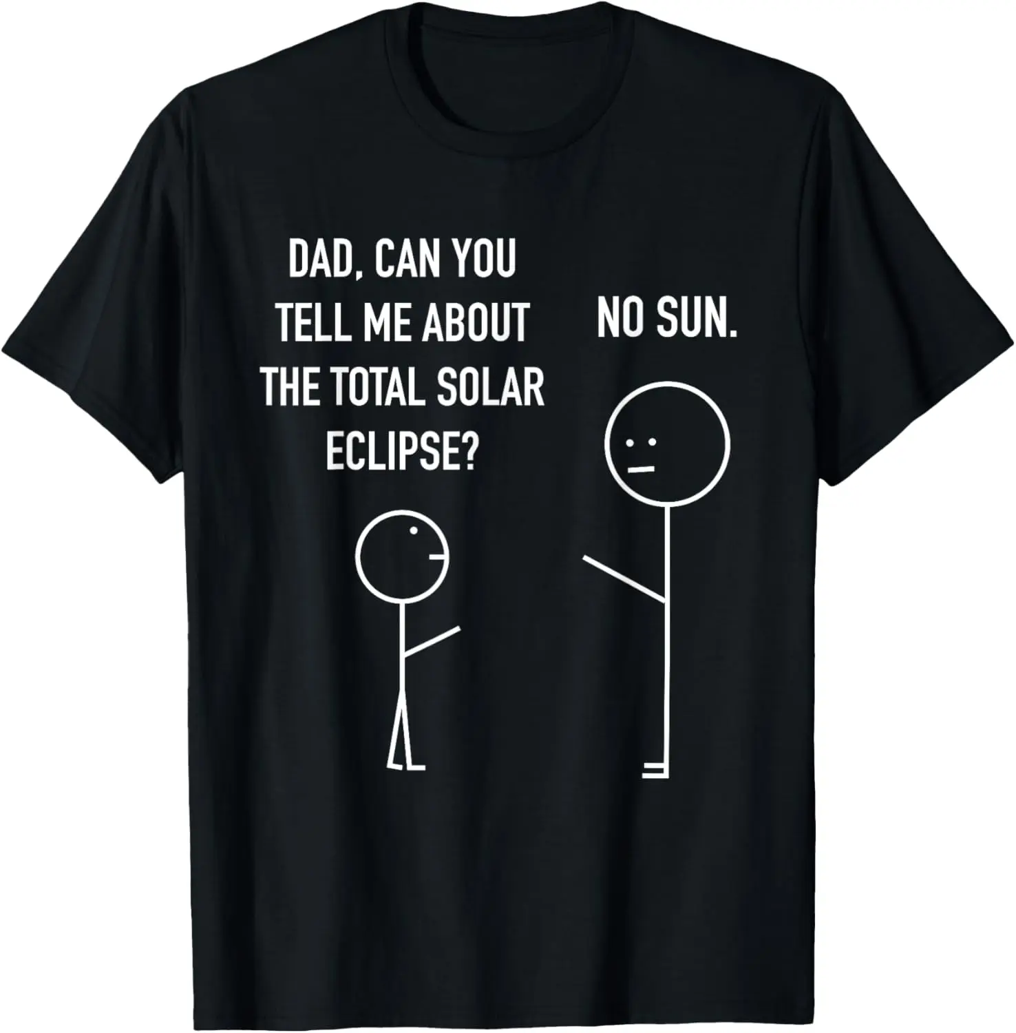 Camiseta de broma de astrología de Humor, figura de palo de Eclipse Solar Total