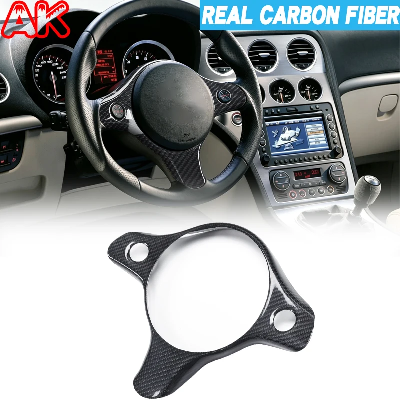 For Alfa Romeo 159 Brera Spider 2004-2023 Real Carbon Fiber Car Steering Wheel Button Cover Trim Car Accessories LHD/RHD