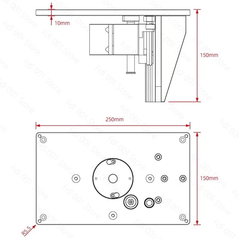 Router Table Lift Woodworking Micro Adjust Trimming Machine Inverted Workbench