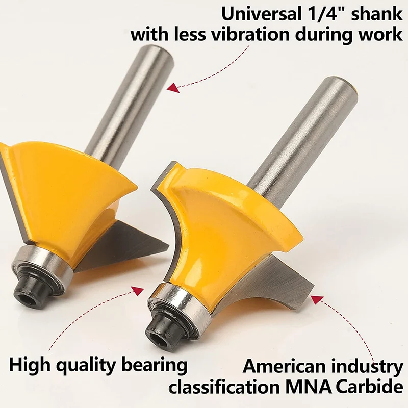 15-piece Milling Cutter Drill Bit Set, Woodworking Tool Drill Bit Set, Fillet Trimming, Grooving, Carving Woodworking Tools